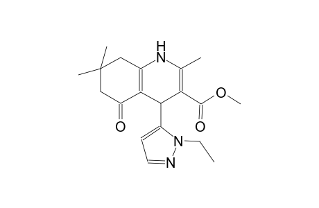 methyl 4-(1-ethyl-1H-pyrazol-5-yl)-2,7,7-trimethyl-5-oxo-1,4,5,6,7,8-hexahydro-3-quinolinecarboxylate