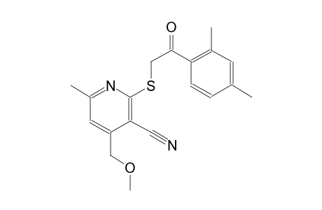 3-pyridinecarbonitrile, 2-[[2-(2,4-dimethylphenyl)-2-oxoethyl]thio]-4-(methoxymethyl)-6-methyl-