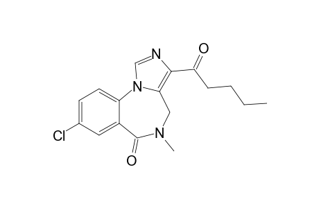 8-Chloranyl-5-methyl-3-pentanoyl-4H-imidazo[1,5-a][1,4]benzodiazepin-6-one