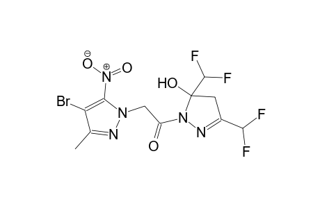 1-[(4-bromo-3-methyl-5-nitro-1H-pyrazol-1-yl)acetyl]-3,5-bis(difluoromethyl)-4,5-dihydro-1H-pyrazol-5-ol