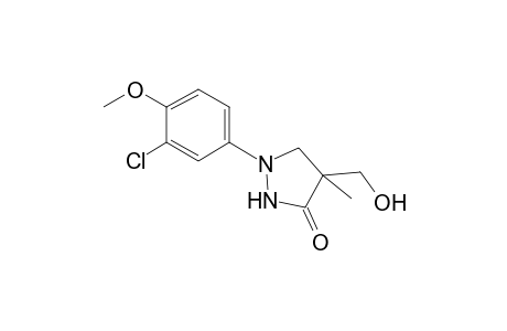 3-Pyrazolidinone, 1-(3-chloro-4-methoxyphenyl)-4-(hydroxymethyl)-4-methyl-