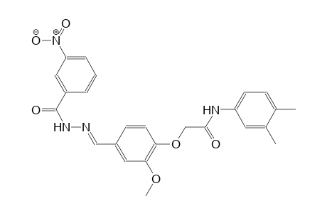 N-(3,4-dimethylphenyl)-2-(2-methoxy-4-{(E)-[(3-nitrobenzoyl)hydrazono]methyl}phenoxy)acetamide