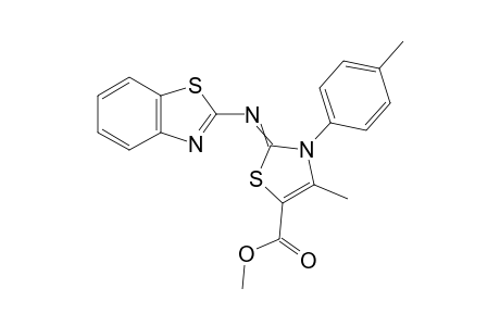 Methyl 2-(benzo[d]thiazol-2-ylimino)-4-methyl-3-p-tolyl-2,3-dihydrothiazole-5-carboxylate