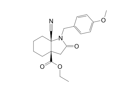 1-(4'-METHOXYBENZYL)-7A-CYANO-3A-ETHOXYCARBONYL-OCTAHYDRO-cis-1H-INDOL-2-ONE
