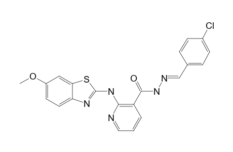 2-[N-(6-METHOXYBENZOTHIAZOLYL)-AMINO]-PYRIDINE-3-(4-CHLOROPHENYL)-HYDRAZONE