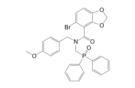 N-Diphenylphosphinylmethyl-N-(4-methoxyphenyl)methyl-5-bromo-1,3-benzodioxole-4-carboxamide