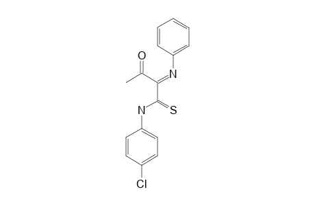 3-OXO-N-(4-CHLOROPHENYL)-2-PHENYLIMINO-THIOBUTYRAMIDE