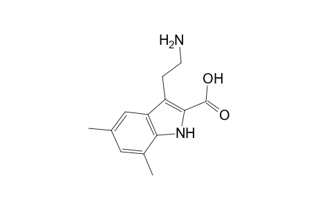 3-(2-Aminoethyl)-5,7-dimethyl-1H-indole-2-carboxylic acid