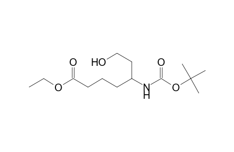 Ethyl 5-[(t-butoxy)carbonylamino]-7-hydroxyheptanoate