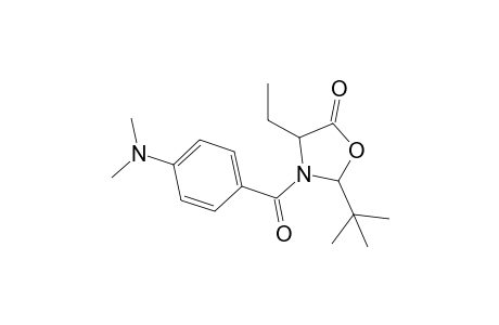 2-(t-Butyl)-3-[4'-(dimethylamino)benzoyl]-4-ethyl-1,3-oxazolidin-5-one