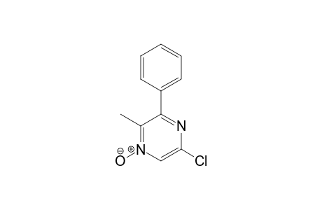 5-Chloranyl-2-methyl-1-oxidanidyl-3-phenyl-pyrazin-1-ium