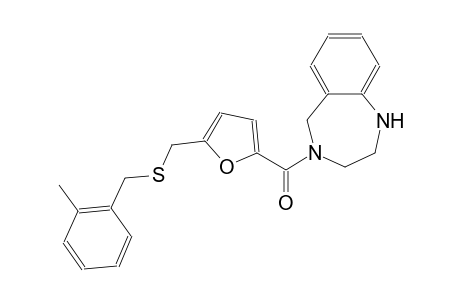 1H-1,4-benzodiazepine, 2,3,4,5-tetrahydro-4-[[5-[[[(2-methylphenyl)methyl]thio]methyl]-2-furanyl]carbonyl]-