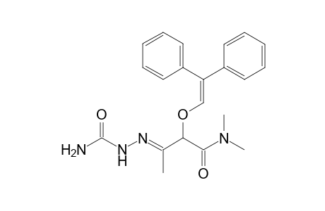 2-(3-(Dimethylamino)-1-methyl-3-oxo-2-[(2,2-diphenylvinyl)oxy)]}hydrazine-1-carboxamide