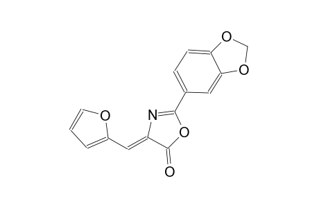 5(4H)-oxazolone, 2-(1,3-benzodioxol-5-yl)-4-(2-furanylmethylene)-, (4Z)-