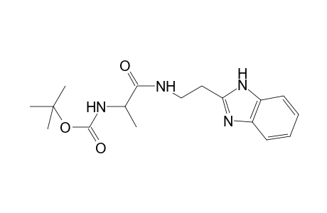 Carbamic acid, [2-[[2-(1H-1,3-benzimidazol-2-yl)ethyl]amino]-1-methyl-2-oxoethyl]-, 1,1-dimethylethyl ester