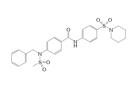 benzamide, 4-[(methylsulfonyl)(phenylmethyl)amino]-N-[4-(1-piperidinylsulfonyl)phenyl]-