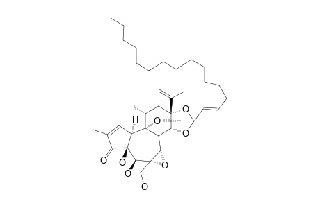 5-BETA-HYDROXYRESINIFERONOL-6-ALPHA,7-ALPHA-EPOXY-9,13,14-ORTHO-2E-HEXADECENOATE