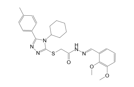 2-{[4-cyclohexyl-5-(4-methylphenyl)-4H-1,2,4-triazol-3-yl]sulfanyl}-N'-[(E)-(2,3-dimethoxyphenyl)methylidene]acetohydrazide