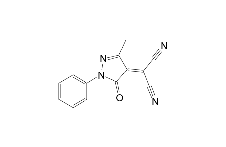 2-(3-Methyl-5-oxidanylidene-1-phenyl-pyrazol-4-ylidene)propanedinitrile
