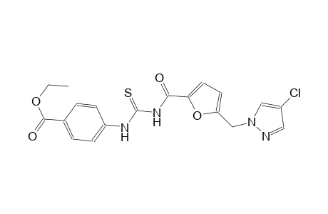 ethyl 4-{[({5-[(4-chloro-1H-pyrazol-1-yl)methyl]-2-furoyl}amino)carbothioyl]amino}benzoate