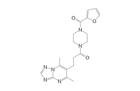 [1,2,4]triazolo[1,5-a]pyrimidine, 6-[3-[4-(2-furanylcarbonyl)-1-piperazinyl]-3-oxopropyl]-5,7-dimethyl-