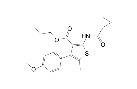 propyl 2-[(cyclopropylcarbonyl)amino]-4-(4-methoxyphenyl)-5-methyl-3-thiophenecarboxylate