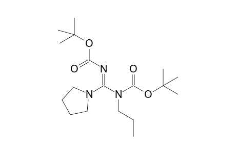 N-[(E)-N-tert-butoxycarbonyl-C-pyrrolidino-carbonimidoyl]-N-propyl-carbamic acid tert-butyl ester