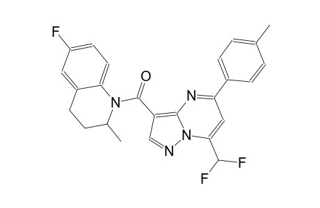 1-{[7-(difluoromethyl)-5-(4-methylphenyl)pyrazolo[1,5-a]pyrimidin-3-yl]carbonyl}-6-fluoro-2-methyl-1,2,3,4-tetrahydroquinoline