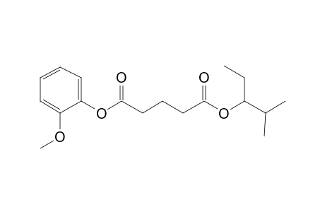 Glutaric acid, 2-methylpent-3-yl 2-methoxyphenyl ester