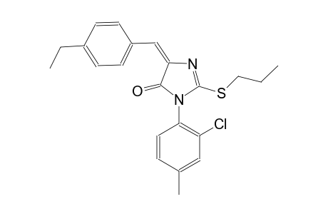 4H-imidazol-4-one, 3-(2-chloro-4-methylphenyl)-5-[(4-ethylphenyl)methylene]-3,5-dihydro-2-(propylthio)-, (5E)-