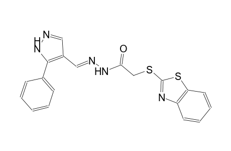2-(1,3-benzothiazol-2-ylsulfanyl)-N'-[(E)-(5-phenyl-1H-pyrazol-4-yl)methylidene]acetohydrazide
