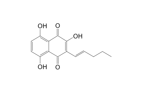 2,5,8-trihydroxy-3-[(1E)-1-pentenyl]naphthoquinone