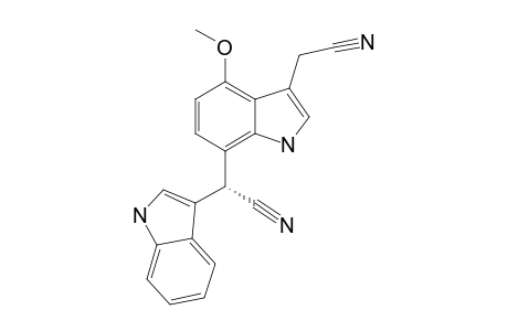 (-)-(R)-2-(3-CYANOMETHYL-4-METHOXY-1-H-INDOL-7-YL)-2-(1-H-INDOL-3-YL)-ACETONITRILE