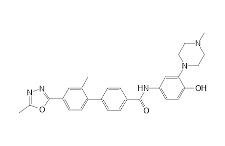 N-[4-Hydroxy-3-(4'-methylpiperazin-1'-yl)phenyl] 2'-methyl-4'-(5-methyl-1,3,4-oxadiazo-2-yl)biphenyl-4-carboxamide