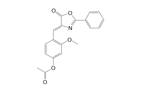 4-(2'-Methoxy-4'-acetoxybenzylidene)-2-phenyloxazol-5(4H)-one