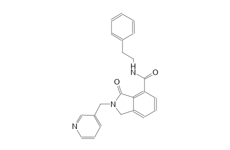 3-oxo-N-(2-phenylethyl)-2-(3-pyridinylmethyl)-4-isoindolinecarboxamide
