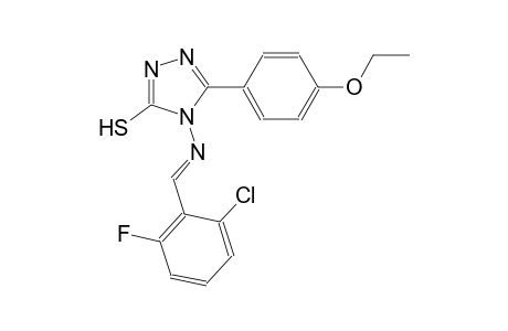 4-{[(E)-(2-chloro-6-fluorophenyl)methylidene]amino}-5-(4-ethoxyphenyl)-4H-1,2,4-triazole-3-thiol