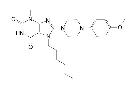 7-hexyl-8-[4-(4-methoxyphenyl)-1-piperazinyl]-3-methyl-3,7-dihydro-1H-purine-2,6-dione