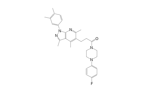 1H-pyrazolo[3,4-b]pyridine, 1-(3,4-dimethylphenyl)-5-[3-[4-(4-fluorophenyl)-1-piperazinyl]-3-oxopropyl]-3,4,6-trimethyl-