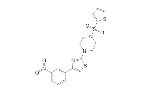 4-(3-nitrophenyl)-2-[4-(thiophene-2-sulfonyl)piperazin-1-yl]-1,3-thiazole