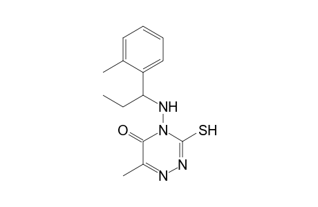 4-[1-(2'-Methylphenyl)propyl]amino-3-mercapto-6-methyl-4H-1,2,4-triazin-5-one
