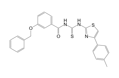 N-[3-(benzyloxy)benzoyl]-N'-[4-(4-methylphenyl)-1,3-thiazol-2-yl]thiourea
