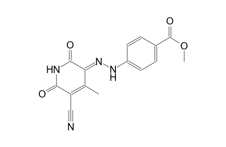 methyl 4-[(2E)-2-(5-cyano-4-methyl-2,6-dioxo-1,6-dihydro-3(2H)-pyridinylidene)hydrazino]benzoate