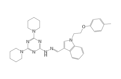 1-[2-(4-methylphenoxy)ethyl]-1H-indole-3-carbaldehyde [4,6-di(1-piperidinyl)-1,3,5-triazin-2-yl]hydrazone