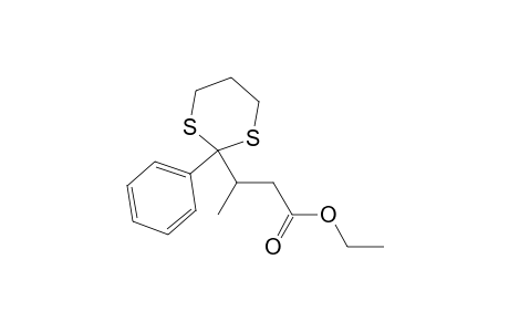 1,3-Dithiane-2-propanoic acid, .beta.-methyl-2-phenyl-, ethyl ester, (.+-.)-