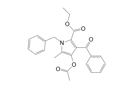 4-acetoxy-3-benzoyl-1-benzyl-5-methyl-pyrrole-2-carboxylic acid ethyl ester