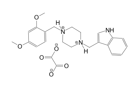 1-(2,4-dimethoxybenzyl)-4-(1H-indol-3-ylmethyl)piperazinediium oxalate