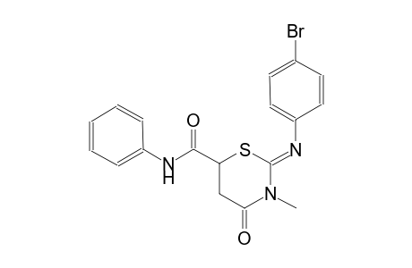 (2Z)-2-[(4-bromophenyl)imino]-3-methyl-4-oxo-N-phenyltetrahydro-2H-1,3-thiazine-6-carboxamide