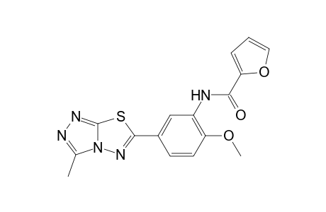 2-Furancarboxamide, N-[2-methoxy-5-(3-methyl[1,2,4]triazolo[3,4-b][1,3,4]thiadiazol-6-yl)phenyl]-
