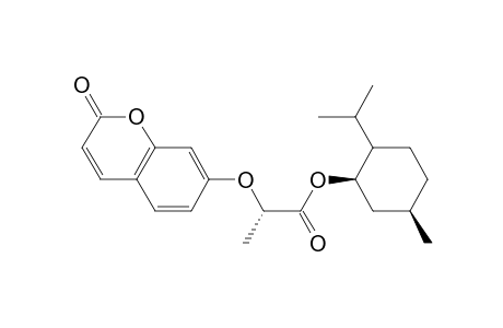(1R,2S,5R)-5-methyl-2-(propan-2-yl)cyclohexyl-(2S)-2-[(2-oxo-2Hchromen-7-yl)oxy]propanoate